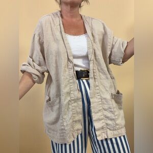 Lithuanian linen kimono jacket